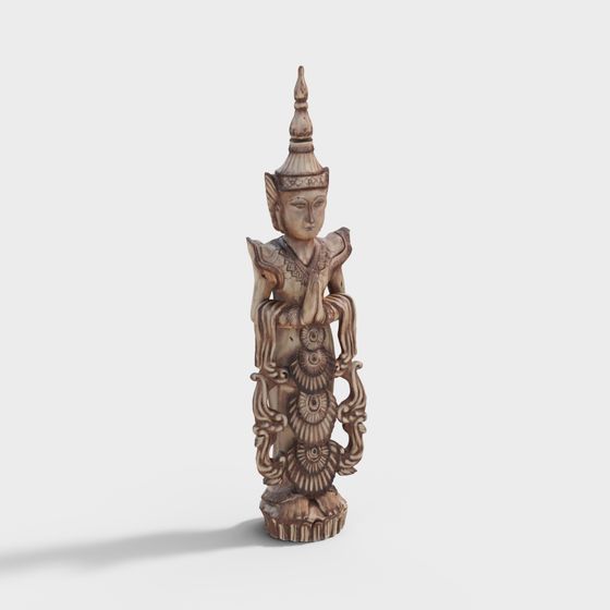 Thai Princess 3D model - Traditional Thai Art