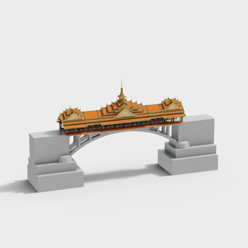 Oriental Dream Bridge 3D model