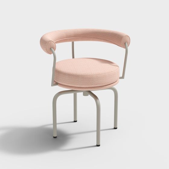 Contemporary Low-Polygon 3D Chair Model