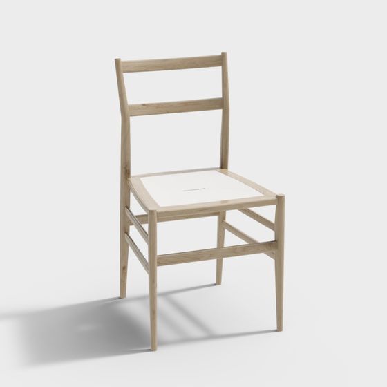 Stylish Wooden Chair 3D model for Modern Interiors