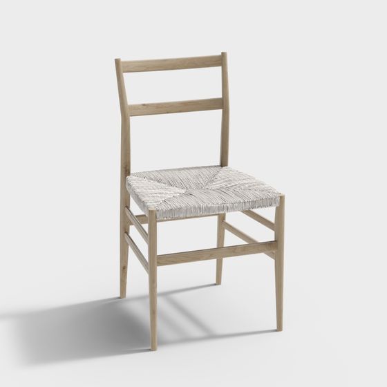 Rustic Woven Chair 3D model