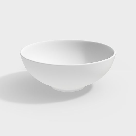 Stylish White Bowl 3D model for Creative Projects