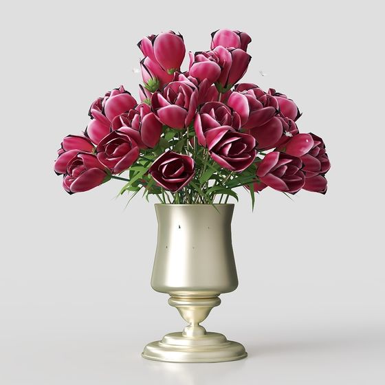 Elegant Rose Bouquet 3D model
