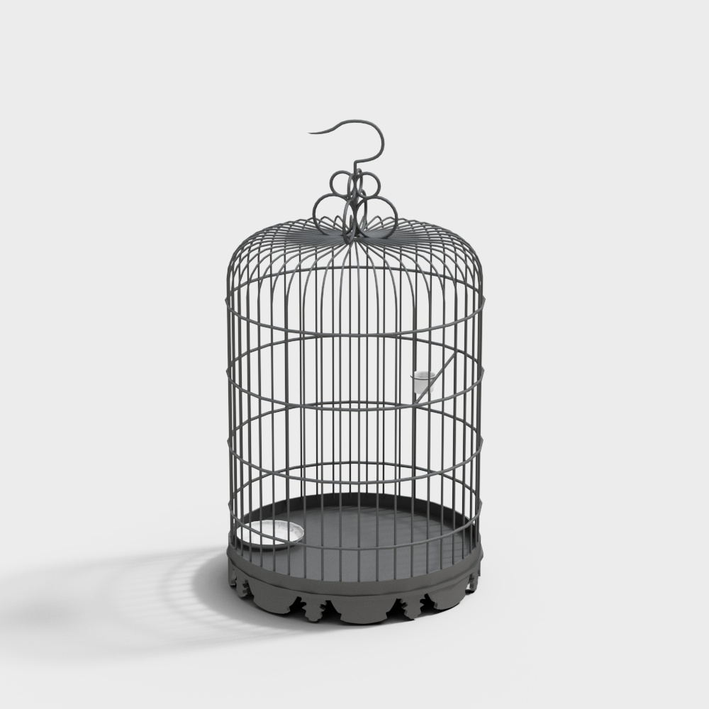 Exquisite Birdcage 3D model for Creative Projects