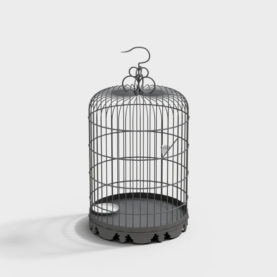 Exquisite Birdcage 3D model for Creative Projects