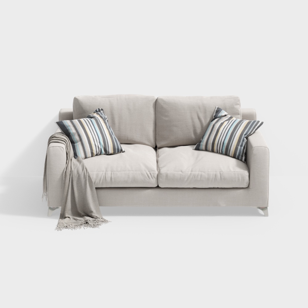 Simple living room double sofa