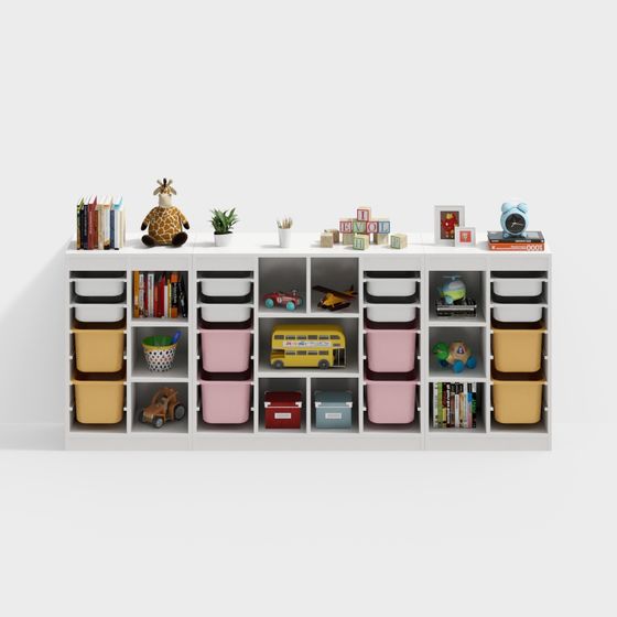 Charming Children's Storage Cabinet 3D model