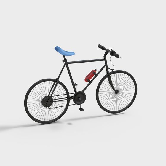 Stylish Low-Polygon Bicycle 3D Model
