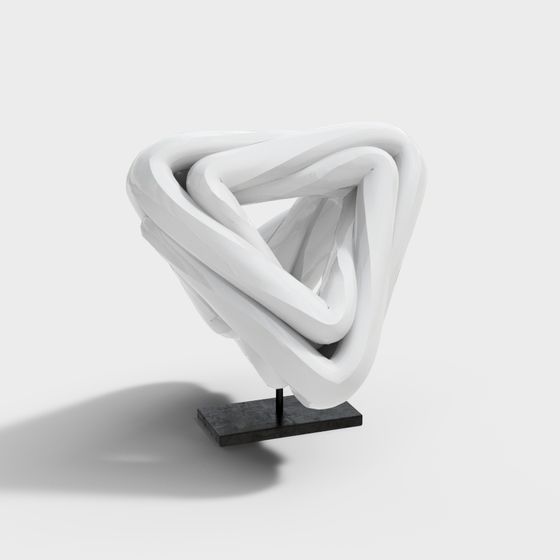 Spiral Interweave Artistic Sculpture 3D model