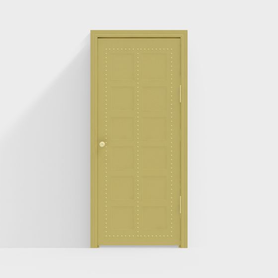 Elegant Low-Poly 3D Model Door Design