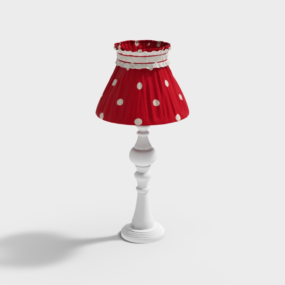 Charming Table Lamp 3D Model – Vintage-Modern Blend