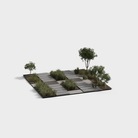 Urban Garden 3D Model for Creative Projects