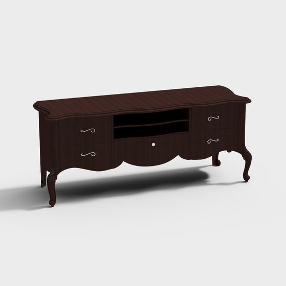 Vintage TV Stand 3D model