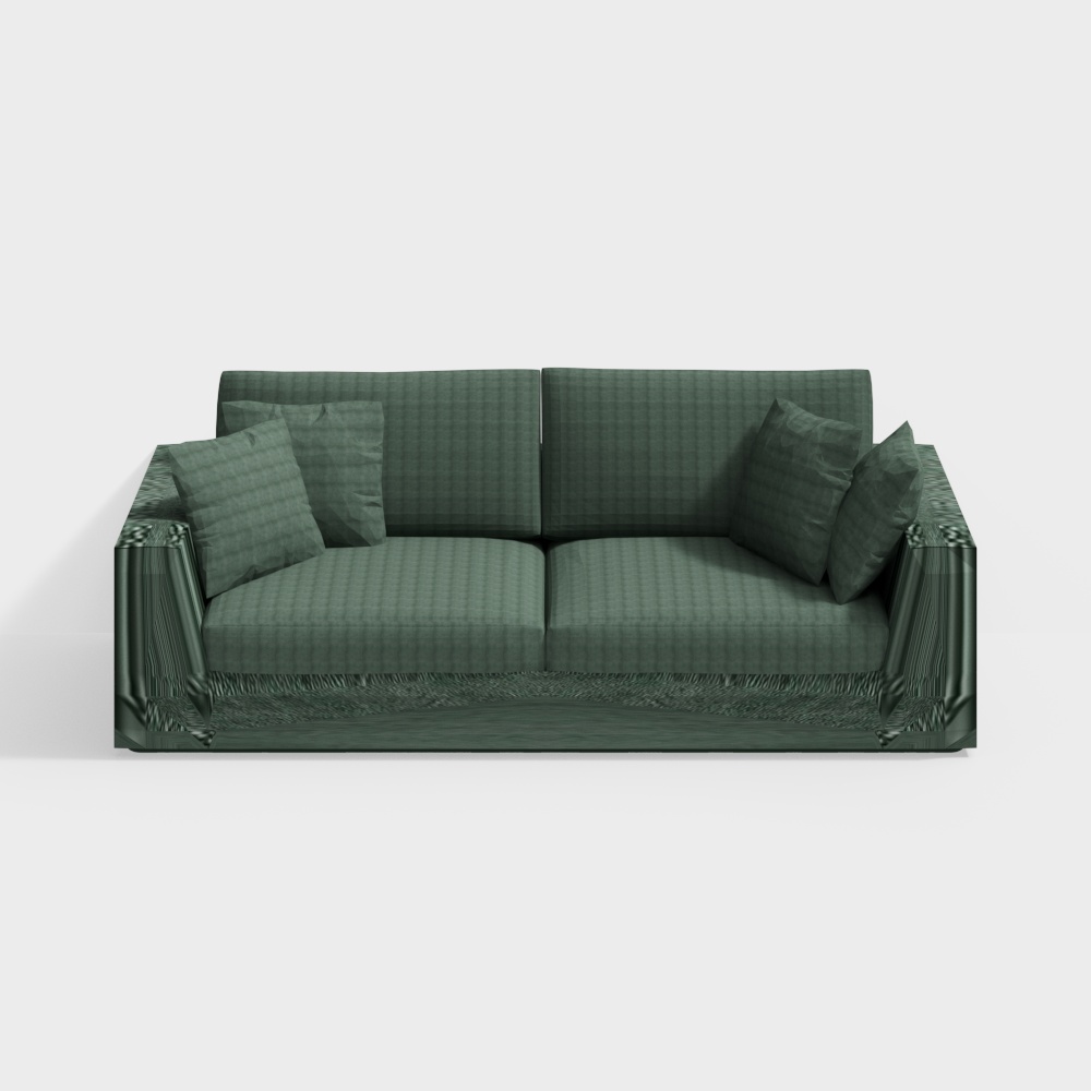 Green retro sofa