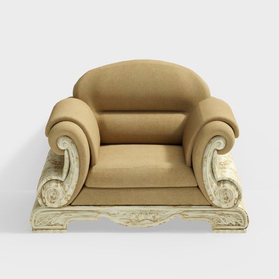 Elegant Classic Modern Armchair 3D model