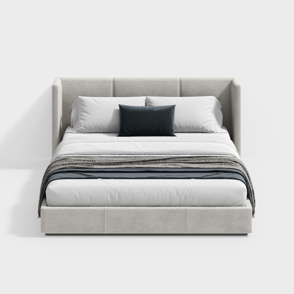 Giường đôi phòng ngủ hiện đại