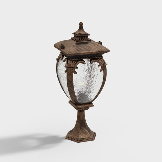 Vintage Street Lamp 3D model for Urban Environments