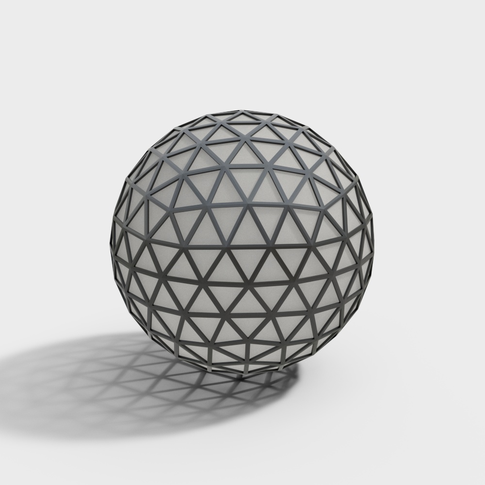 Geometric Sphere 3D Model