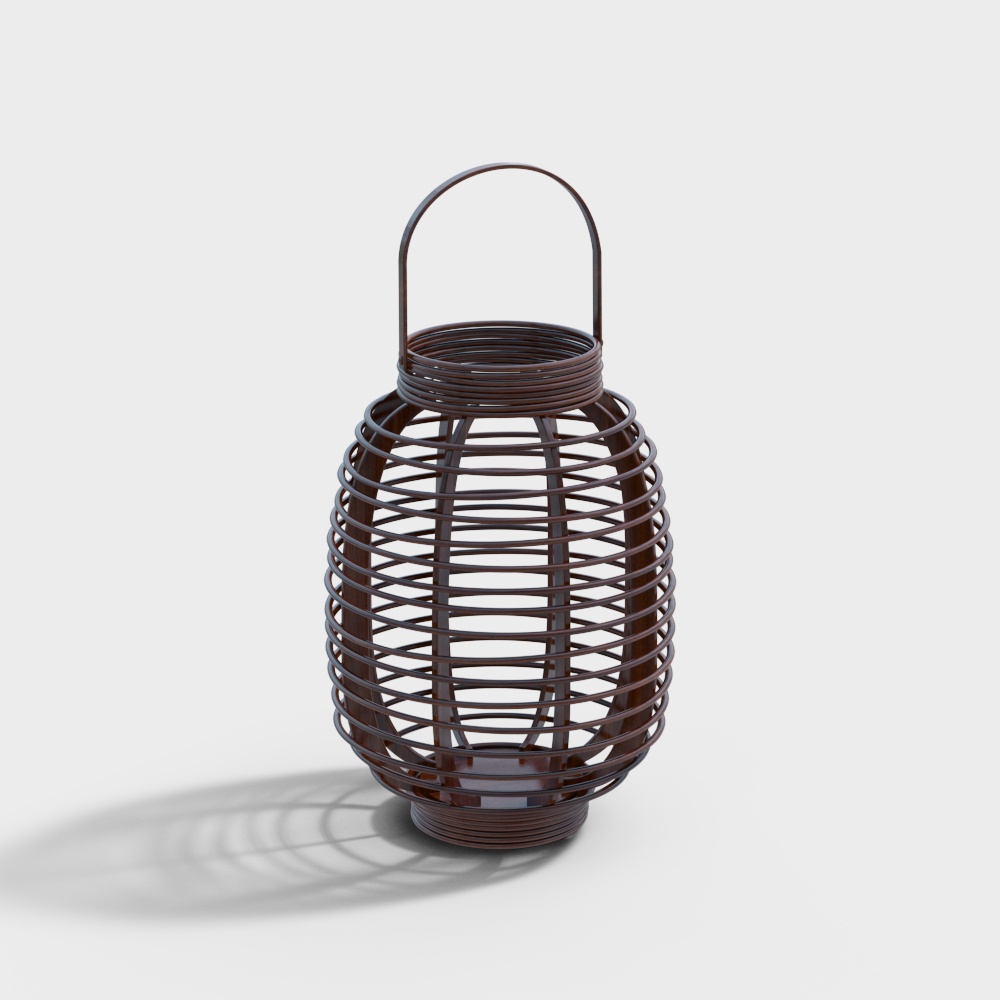 Low-Poly Lantern 3D model with Rich Details