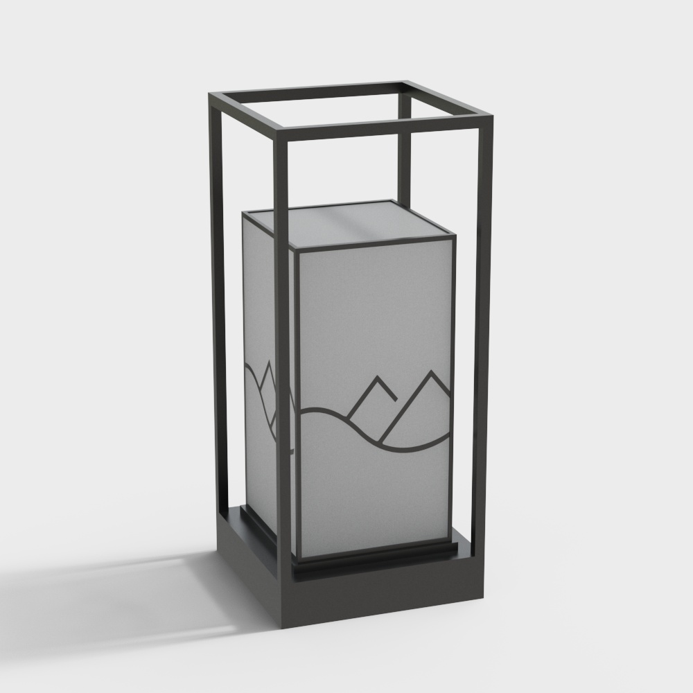 Lampe de sol de paysage chinois moderne et nouvelle