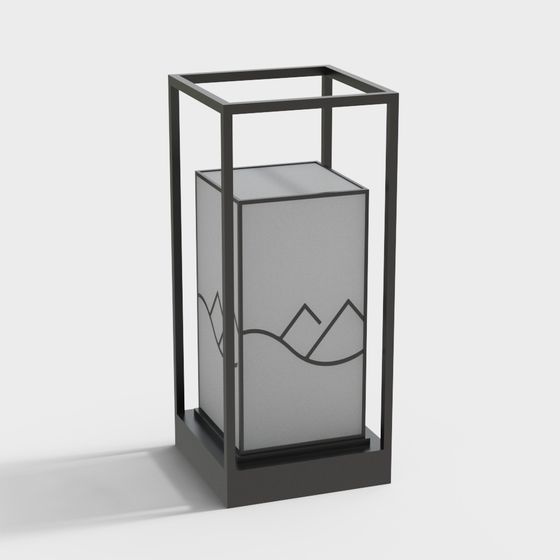 Lampe de sol de paysage chinois moderne et nouvelle