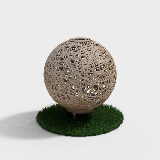 Artistic Woven Sphere 3D model for Creative Use