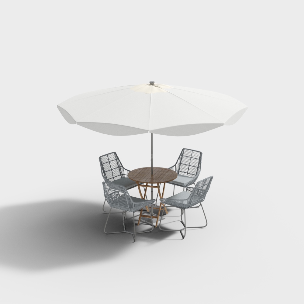 Modern outdoor sunshade leisure table and chair