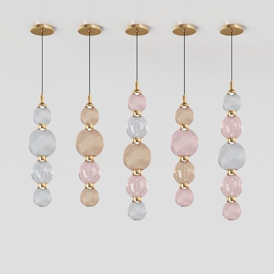 Stylish Low-Poly Pendant Light 3D Model for Interiors