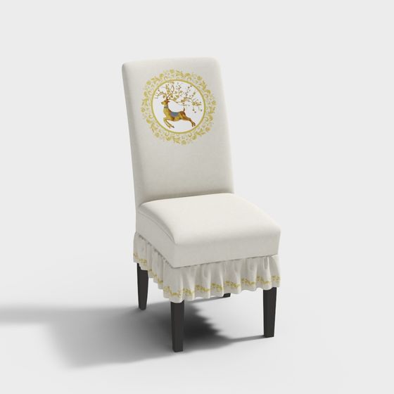 Elegant Low-Polygon Chair 3D Model for Artistic Use