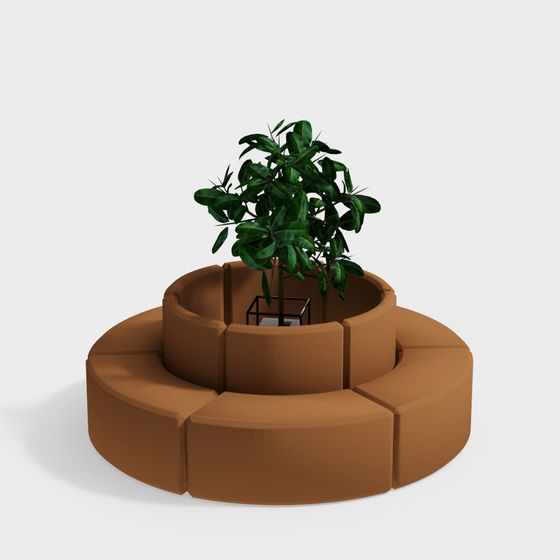 Urban Green Plant Seat 3D model