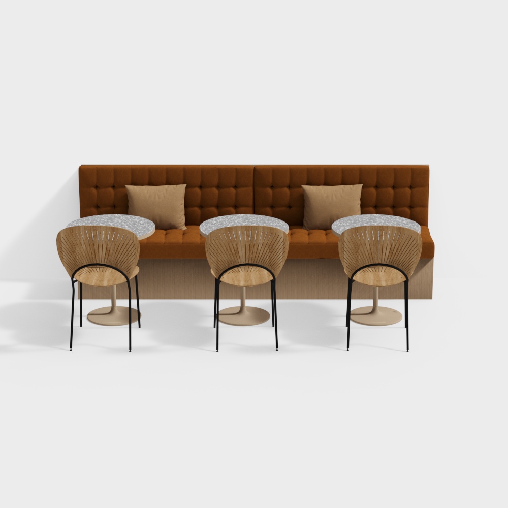 Modern casual sofa booth