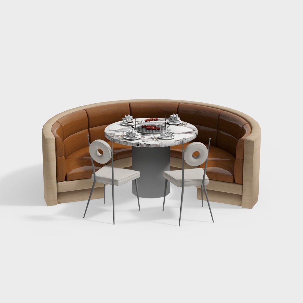 Modern casual sofa booth