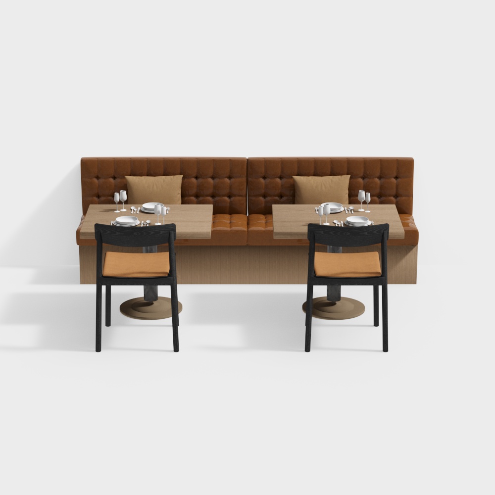 Modern casual sofa booth