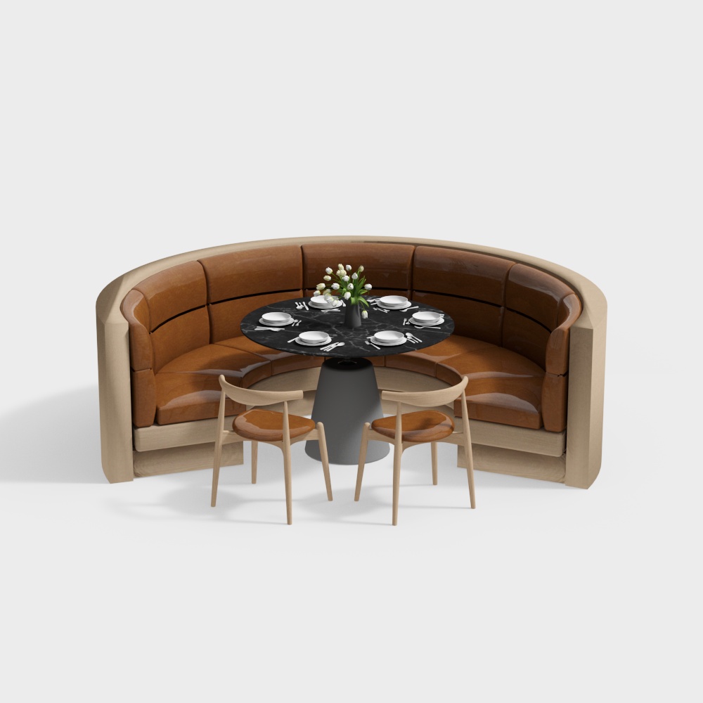 Modern casual sofa booth