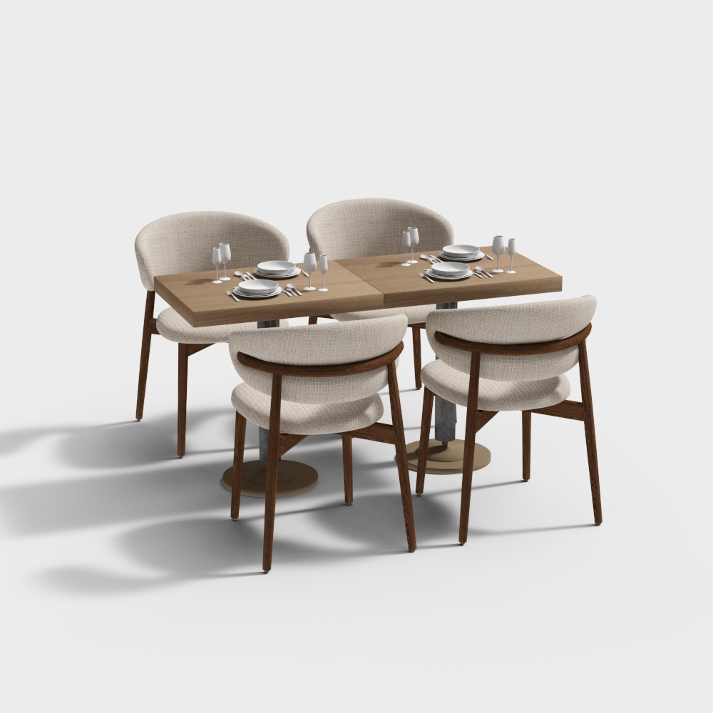 ชุดโต๊ะเก้าอี้ทานข้าวแบบสบายๆสมัยใหม่