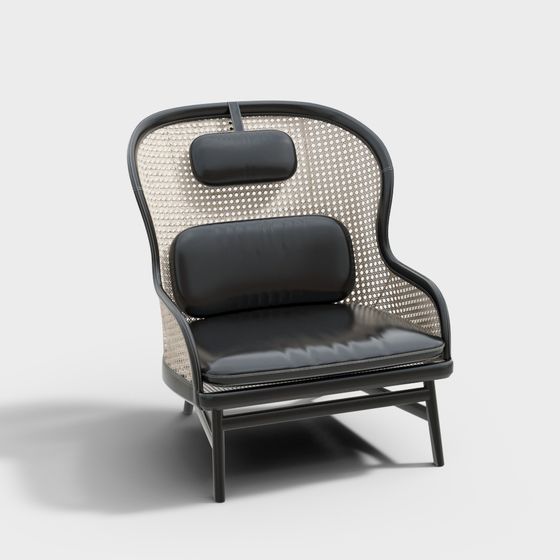 Elegant Low Poly Lounge Chair 3D model