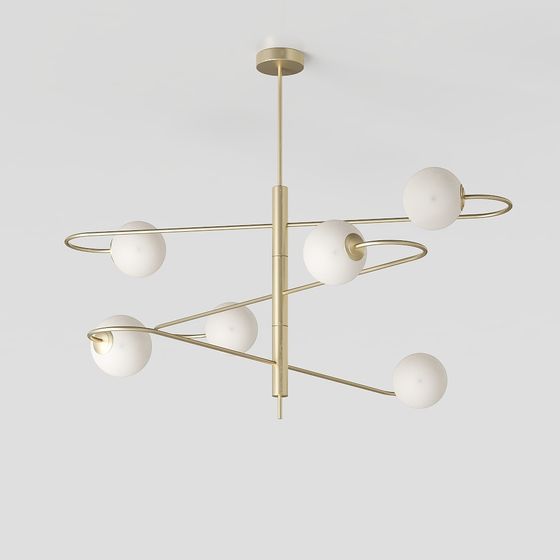 Sphere Harmony Chandelier 3D model for Modern Interiors
