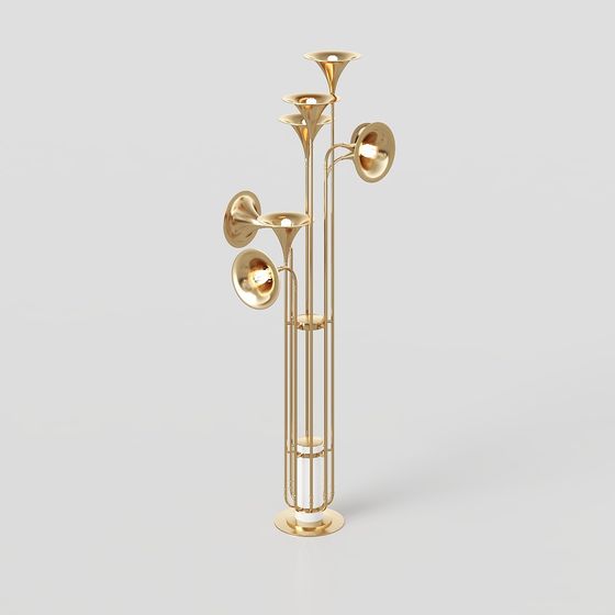Elegant Floral 3D Model Lamp Design