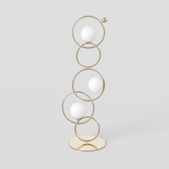 Elegant Golden Rings 3D model for Creative Projects