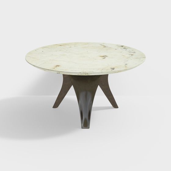 Elegant Marble Dining Table 3D model