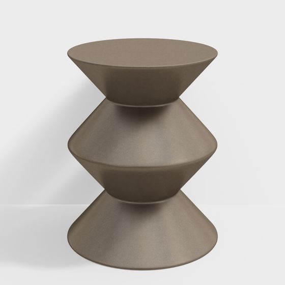 Elegant Cone-Shaped Side Table 3D model