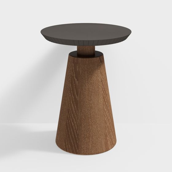 Unique Cone-Shaped Wooden Table 3D model