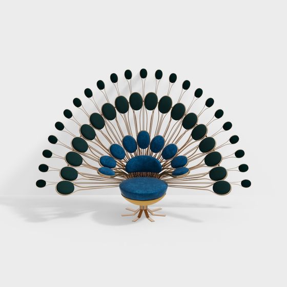 後現代孔雀單人沙發