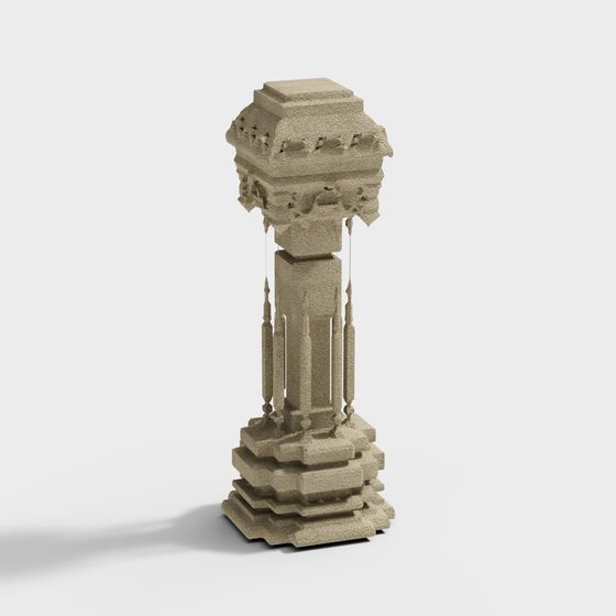 Ancient Castle Column 3D model