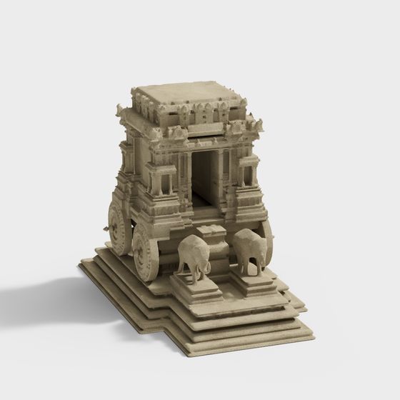 Ancient Chariot Temple 3D model