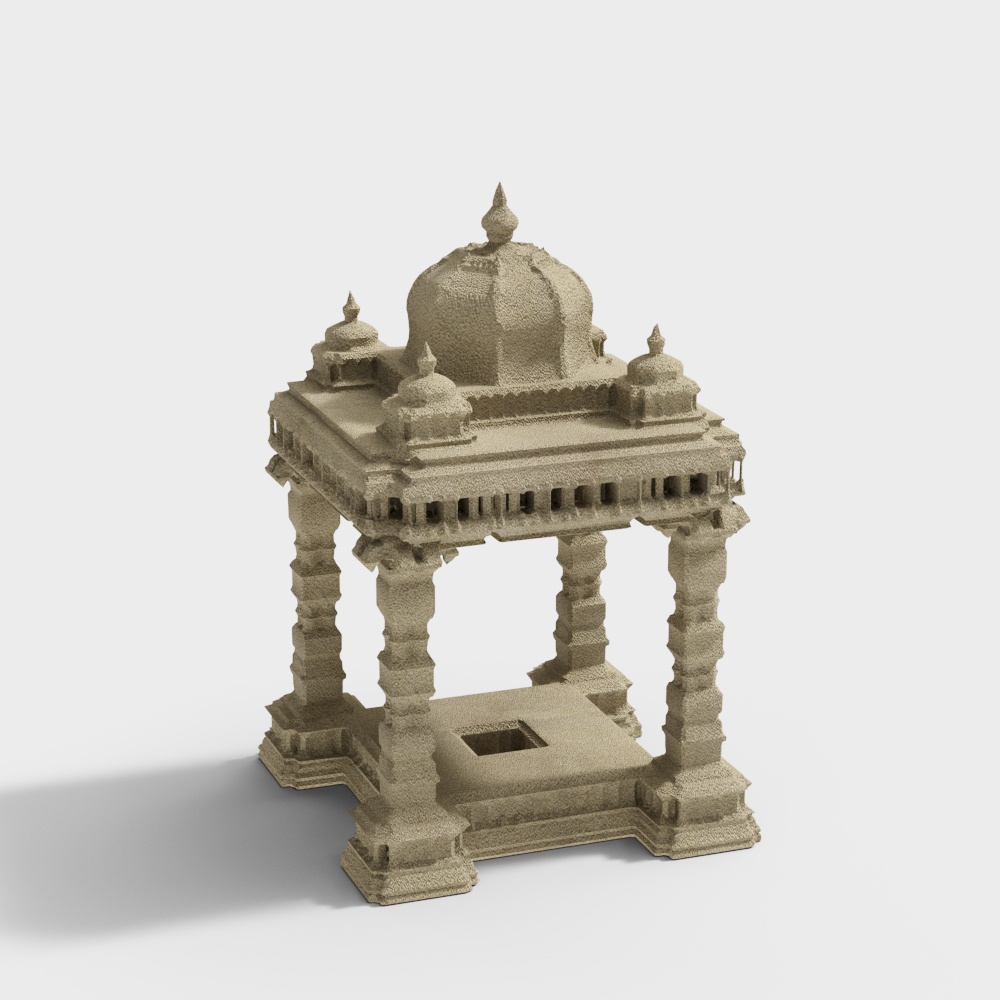 Desert Temple 3D Model - Ancient Architectural Marvel