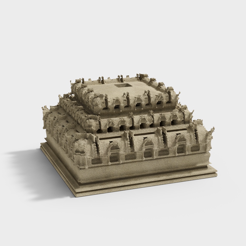 Abandoned Castle Low-Poly 3D Model