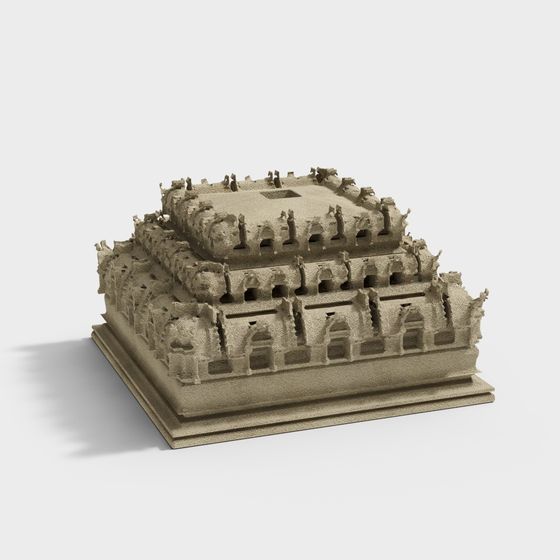 Abandoned Castle Low-Poly 3D Model
