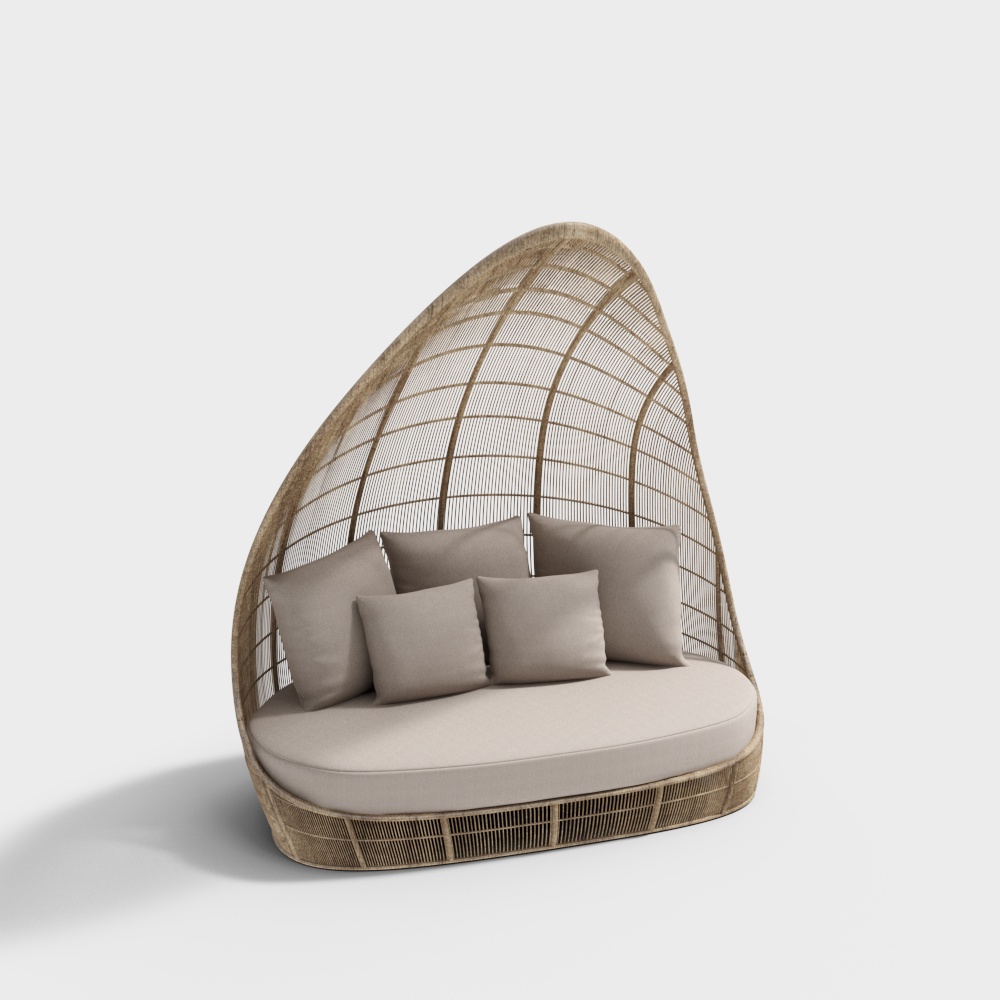 Sofa thư giãn ngoài trời đan mây ở Đông Nam Á