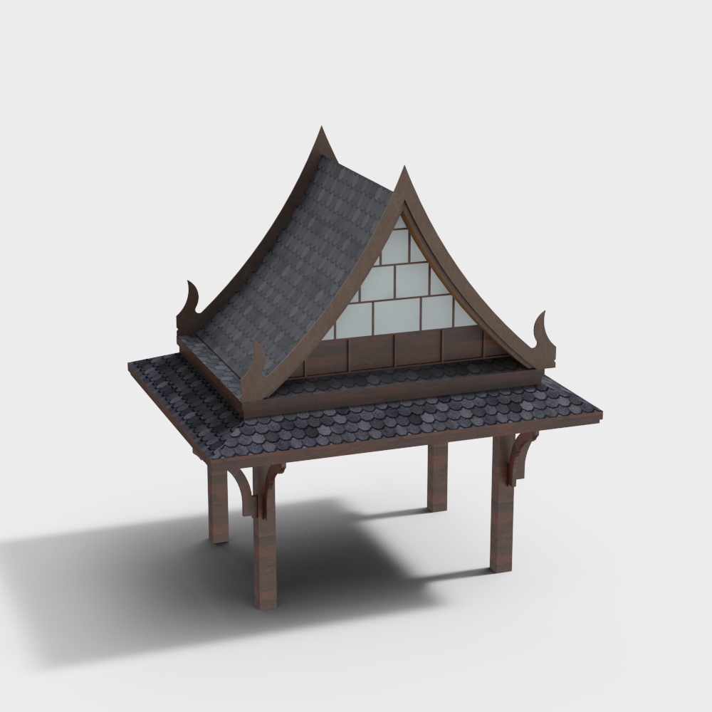 Thai Pavilion 3D model with Modern Inspiration